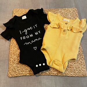 Bundle of 2 short sleeve onesies